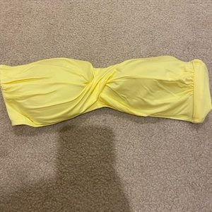 Yellow bandea swim top